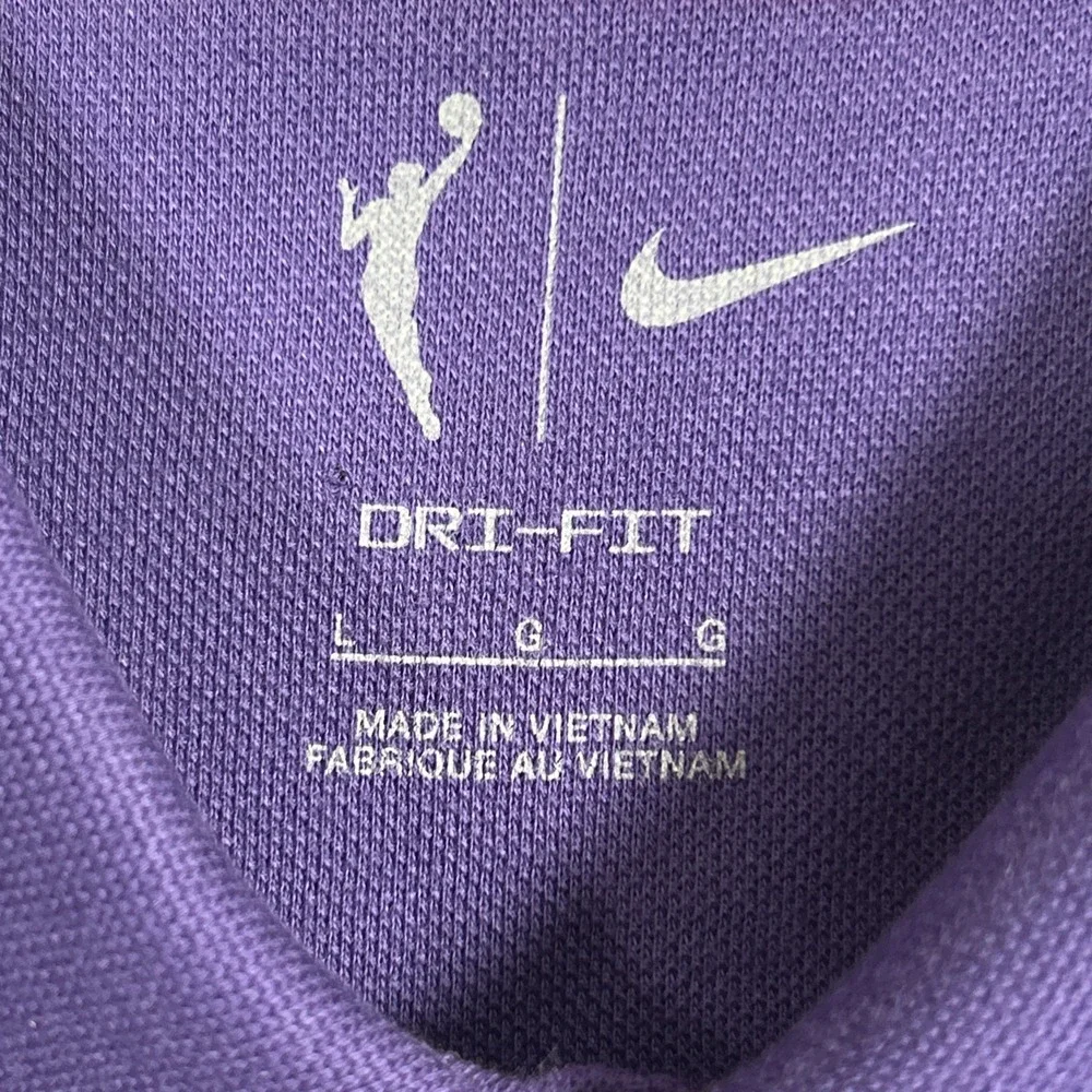 Phoenix Mercury Nike Dri-Fit Polo Shirt Mens L Purple Performance Stretch NWT